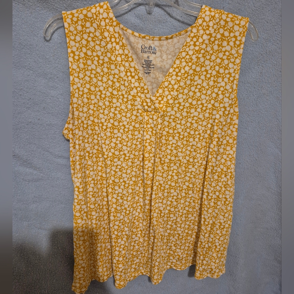 Marigold Floral Dressy Tank
